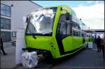 03-innotrans-2014-in-berlin/370367/greencity-lrv-der-tuerkischen-firma-durmazlar GreenCity LRV der trkischen Firma Durmazlar auf der InnoTrans 2014 in Berlin. Bei dem Fahrzeug handelt es sich um eine Zweirichtungs-Tram fr 1500V DC.
<br><br>
Hchstgeschwindigkeit 90 km/h, Spurweite 1435 mm, Lnge 28 m, Breite 2.65 m, Hhe 3.8 m, Gewicht 40.3 t, Anzahl Sitze 60, davon 2 Schwerbehindertenpltze, Stehpltze 228

Webseite (english): http://www.durmaray.com/product-view/12-lrv-40.html
