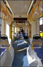 03-innotrans-2014-in-berlin/370700/blick-in-den-innenraum-der-tram Blick in den Innenraum der Tram Silkworm des trkischen Herstellers Durmazlar, die auf der InnoTrans 2014 in Berlin ausgestellt war