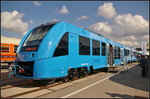 InnoTrans 2016 in Berlin: Der Coradia iLint von Alstom ist der erste Regionaltriebzug der mit Wasserstoff-Brennstoffzellen angetrieben wird.