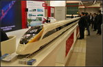 InnoTrans 2016 in Berlin: Am Stand von China Rail High-speed (CRH) war das Modell des Hochgeschwindigkeitszug CRH280 zu sehen.