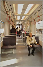 InnoTrans 2016 in Berlin: Innenraum der Stadler Variobahn für Aarhus Letbane in Dänemark.