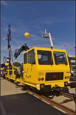 Bei dem Bahndienst-Fahrzeug vom Typ SPW 200 des rumänischen Herstellers Hiarom Invest S.R.L.