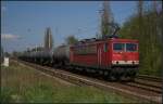 DB Schenker 155 220-7 mit Kesselzug am 27.04.2012 in Berlin-Karow    - Update: ++ 28.10.2014 bei Fa.