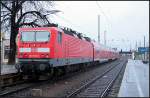 DB Regio 143 574-2 wird den RE11 Frankfurt (Oder) schieben (gesehen Bhf Cottbus 28.12.2009)    Update: 12/2015 in Braunschweig z; 04/2016 berfhrt nach Opladen; ++ 05.04.2016 Opladen