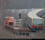 LOCON 007 / 311 101 auf dem Ausziehgleis am Tunnel Richtung Nordbahnhof abestellt.