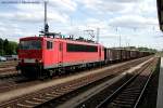 DB Schenker 155 203-3 holt gerade die Leistung mit Eanos-Wagen in Königs Wusterhausen ab (14.05.2009)
<br><br>
- Update: ++ 28.08.2015 in Opladen