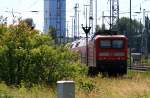 DB Regio 114 003-7 ist kein Nachschuss auf den Zug, er steht so im Bw und macht sich bereit für seine Fahrt auf der RE3 Wünsdorf-Waldstadt, Berlin Lichtenberg 13.06.2009    ++ 30.04.2019 bei