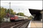 DB Fernverkehr 101 071-9 mit dem IC nach Stralsund (Berlin Karow, 11.09.2009)