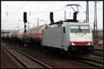 ITL E 186 150 mit Kesselwagenzug (NVR-Nummer 91 80 6186 150-9 D-ITL, ITL Benelux; angemietet von CB Rail, gesehen Berlin Schnefeld Flughafen 06.03.2010)