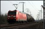 DB 185 058-5 mit Kesselwagenzug (Berlin Wuhlheide 18.03.2010)