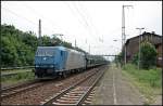 Crossrail 185 536-0 mit leerem Autotransporter Richtung Wustermark (angemietet von ATC, gesehen Wustermark-Priort 10.06.2010)