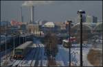 Da am Ostkreuz Brckenbauarbeiten anstanden, verkehrte zwischen Warschauer Str und Berlin Ostbahnhof nur die S-Bahn.