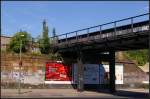 Blick auf eine der alten Yorckbrcken auf der Berliner Stadtteilgrenze Kreuzberg und Schneberg.