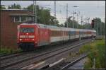 DB Fernverkehr 101 005-7 mit einem bunten Wagenpark (gesehen Berlin Karow 18.06.2011)