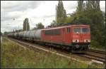 DB Schenker 155 089-6 mit einem Kesselzug am 30.08.2011 in Berlin-Karow