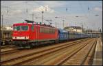 DB Schenker 155 178 mit PKPC Fals-Wagen am 18.04.2013 in Cottbus