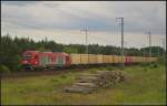 OHE 270082 mit innofreight-Zug am 09.06.2013 in der Berliner Wuhlheide (NVR-Nummer 92 80 1 223 103-3 D-OHE)