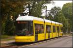 Tw 0042 der Strausberger Eisenbahn vom Typ Bombardier Flexity am 17.08.2013 in der Berliner Strae