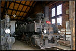 Im Lokschuppen vom Eisenbahnmuseum Jaroměř stand ČSD 403.303. Gebaut wurde die Lok 1880, der Hersteller ist leider unbekannt.

Jaroměř, 21.05.2022
