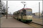 verkehrsbetriebe-brandenburg-an-der-havel/121716/tw-176-auf-der-linie-1 Tw 176 auf der Linie 1 nach A.-Saefkow-Allee am Hauptbahnhof (Typ KTNF6, gesehen Brandenburg a. d. Havel 19.02.2011)