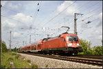 DB 182 019-0 der Elbe Saale Bahn mit einem Regio am 21.05.2016 am Abzweig Elbbrcke Richtung Magdeburg unterwegs