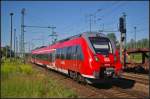 DB Regio 442 120 / 442 620 als RB22 am 24.07.2012 zum Endhalt in Berlin Schnefeld Flughafen um anschlieend zurck nach Postdam-Griebnitzsee zu fahren