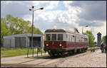 Für Pendelfahrten stand während des traditionellen Familienfestes am 07.05.2017 der Magdeburger Eisenbahnfreunde e.V.