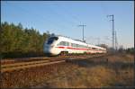 DB Fernverkehr 605 014 als Leerfahrt auf dem Weg zum Tanken nach Berlin Lichtenberg am 09.03.2014 durch die Berliner Wuhlheide