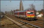 628 072-0 der Taunusbahn (TSB) im S-Bahnergänzungsverkehr als NEB 93108 nach Gesundbrunnen (95 80 0628 072-0 D-HEB, gesehen Berlin Karow 21.02.2011)