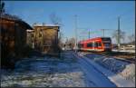 DB Regio 646 005 am 25.01.2014 als RB12 Bln.-Lichtenberg bei der Ausfahrt aus den Bahnhof Nassenheide (Lwenberger Land).