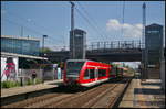 DB Regio 646 029-8 und 646 012 fuhren am 11.05.2017 als RE66 Szczecin Glowny aus dem Bahnhof Berlin-Hohenschönhausen ab.