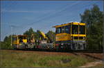 DB Bahnbau Gruppe GKW 302 und GKW 303 fuhren zusammen am 30.08.2017 durch die Berliner Wuhlheide (VDM-Nr 97 17 56 021 17-8 D-DB)