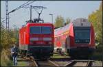 Bei DB 143 002-4 konnte man auf dem Fhrerstand mitfahren (gesehen Bw-Fest Lutherstadt Wittenberg 10.10.2010)    Update: 12/2015 in Karsdorf abgestellt