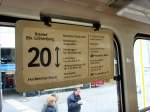 Linienschild der (ehemaligen) Linie 20 im hist.