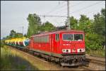 DB Schenker 155 095 mit Phosphor am 16.06.2014 durch Panketal-Rntgental