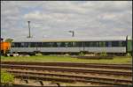 D-CLR 50 80 8035 665-9 ABybdzf 482.1 in Magdeburg Neustadt, 10.05.2015    Auf den Gleisen der Magdeburger Hafen GmbH steht dieser Steuerwagen Bauart Halberstadt.