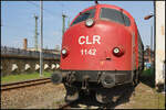 Zu Gast war auch die NOHAB My 1142 der Cargo Logistik Rail Service GmbH (CLR), die leider etwas ungünstig am Haus 5 während des 17.