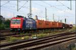 HSL Re 482 042-9 mit dem DGS 95132 nach Bremerhaven (Angemietet von SBB cargo, Zulassung für CH/D/A, gesichtet Berlin Beusselstraße 05.07.2009)