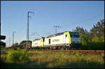 ITL 285 118-7 fuhr mit 145 095 kalt und tschechischen Eans-Wagen am 27.05.2017 durch die Berliner Wuhlheide (NVR-Nummer 92 88 0076 102-7 B-ITL)