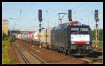 ITL 189 110-0 mit Containerzug (NVR-Nummer: 91 80 6189 110-0 D-DISPO, Eigentum MRCE, gesehen Berlin Schönefeld Flughafen 05.09.2010)