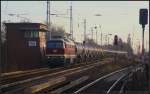 LEG 132 004 / 232 204-0 mit GATX-Kesselwagen am 26.03.2012 in Berlin-Karow