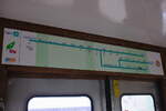Im Innenraum des Steuerwagens ZR 15327 fand sich auch ein Linienplan der Ligne N, auf der er eingesetzt wurde. Es ging von Paris Montparnasse nach Rambullet, Dreux und Mantes la Jolle. Entdeckt und fotografiert beim Besuch des Eisenbahnmuseum Cite du Train am 10.11.2023 in Mulhouse.