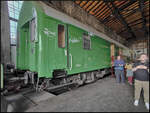 Ein möglicher Postwagen mit angeschriebener Nummer '77 843', zu dem ich keine Informationen gefunden habe, konnte im Depot der IG Bw Dresden-Altstadt e.V. beim 17. Dresdner Dampfloktreffen auch von innen besichtigt werden. Das Foto entstand bei  ...