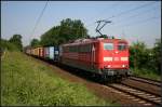 KW 25/78932/db-151-045-2-und-containerzug-richtung DB 151 045-2 und Containerzug Richtung Lehrte (gesehen Lehrte-Ahlten b. Hannover 24.06.2010)