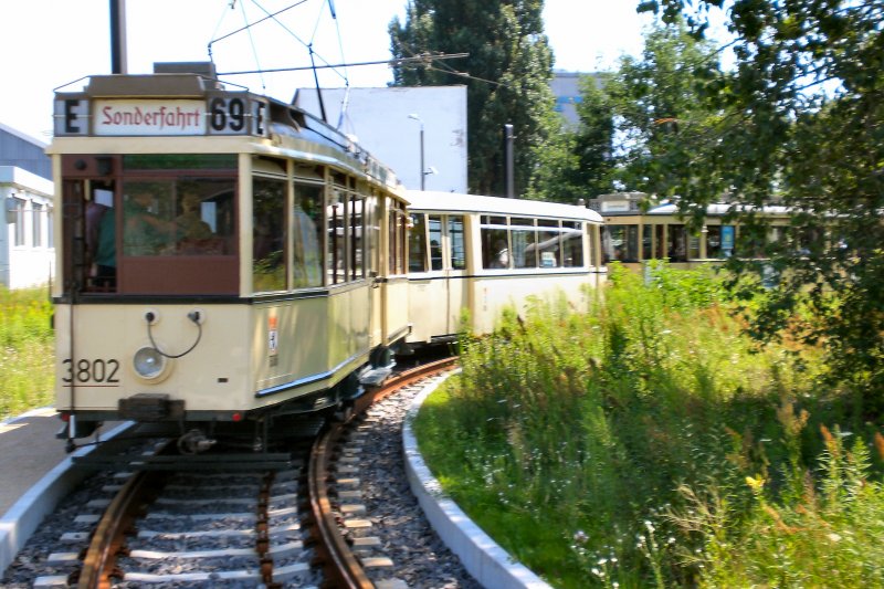 Tw 3802 bei einer Themenfahrt in berlin Sommer 2007