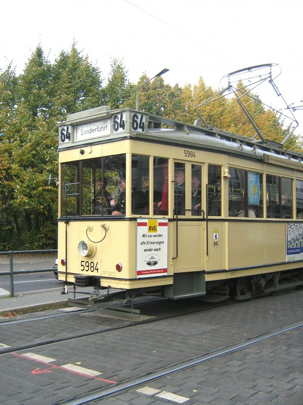Tw 5984 in Berlin, Am Steinberg - Themenfahrt 12.10.2008