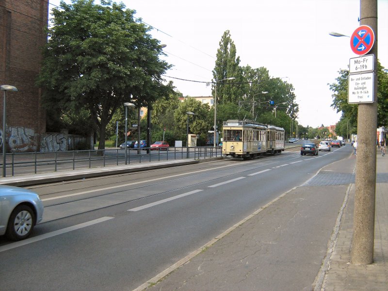 Tw 5984 mit Beiwagen in Berlin-K�penick, Themenfahrt 2007