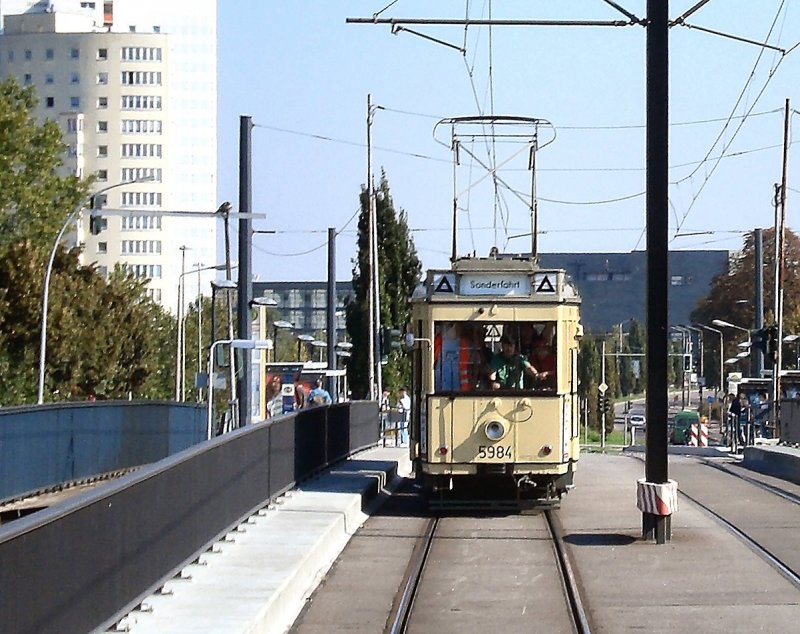 Tw 5984 unterwegs bei einer Themenfahrt nach falkenberg, Sommer 2007